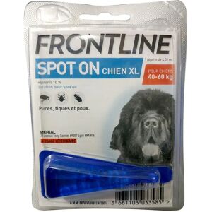 Frontline Spot-on chien XL 40 a 60kg - 1 pipette