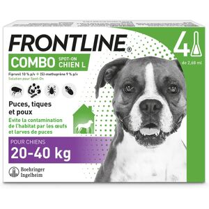 Frontline Combo L chien 20 a 40kg - 4 pipettes