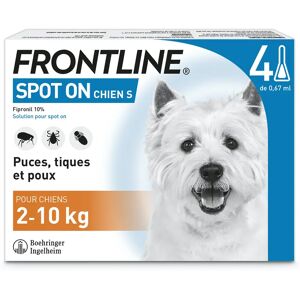 Frontline Spot-on chien S 2 a 10kg - 4 pipettes