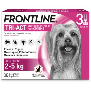 Frontline Tri-act chien XS 2 a 5kg - 3 pipettes