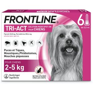 Frontline Tri-act chien XS 2 a 5kg - 6 pipettes