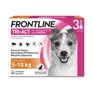 Frontline Tri-act chien S 5 a 10kg - 3 pipettes