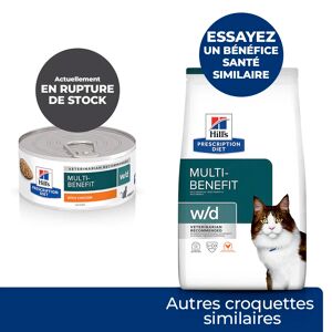 Hill's Prescription Diet W/D Multi Benefit boîtes pour chat au poulet - 24x156g