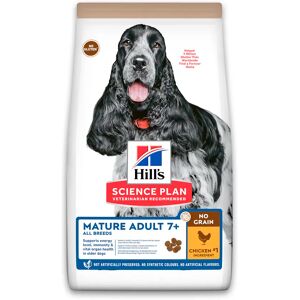 Hill's Science Plan Mature No Grain Croquettes Sans Cereales Pour Chien Senior Au Poulet - 14Kg