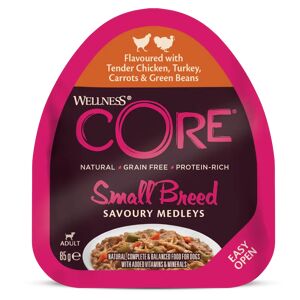 Wellness CORE savoury medleys pour chien de petite race - 85g au poulet, dinde, carottes et haricots