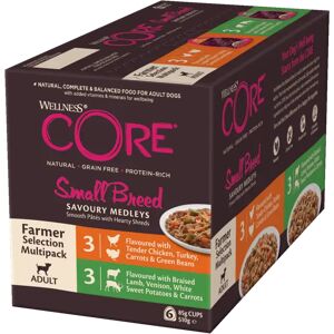 Wellness CORE savoury medleys multipack pour chien de petite race - 6 x 85 g selection des agriculteurs