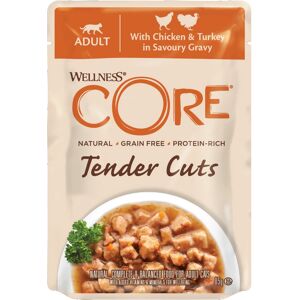 Wellness CORE Tender Cuts - 85g au poulet et a la dinde en sauce