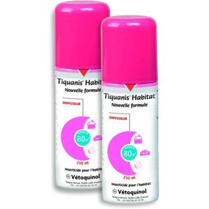 Vetoquinol TIQUANIS Habitat Diffuseur - Lot de 2 diffuseurs de 210ml