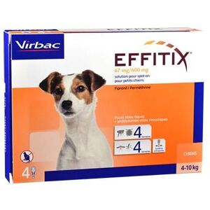 Virbac Effitix Spot On - Chien 4-10kg - 4 pipettes