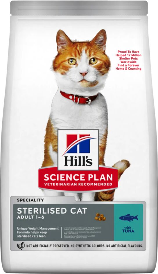 Hill's Science Plan Adult Sterilised Croquettes Pour Chat Stérilisé Au Thon - 10Kg