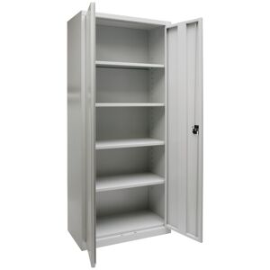 Dema Armoire pour classeurs grise thermolaquée 78 x 38 x 192 cm 4 étagères