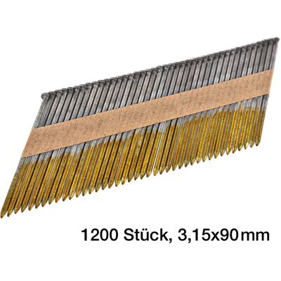 Dema Clous pour cloueuse D18556 - 3,15 x 90 mm - 34° - Publicité Dema Clous pour cloueuse D18556 - 3,15 x 90 mm - 34° - Publicité