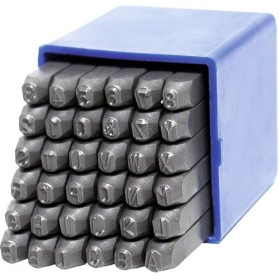Dema Chiffres et lettres à frapper 4 mm 36 pièces - Publicité Dema Chiffres et lettres à frapper 4 mm 36 pièces - Publicité
