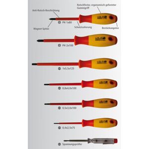 Just In Time Lot de 7 tournevis + 1 testeur isolés VDE 7S - VINTEC