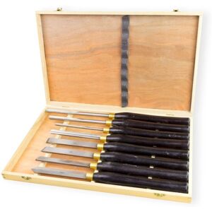 Dema Coffret de 8 ciseaux à bois pour sculpture / tournage / Tour HSS - Publicité Dema Coffret de 8 ciseaux à bois pour sculpture / tournage / Tour HSS - Publicité