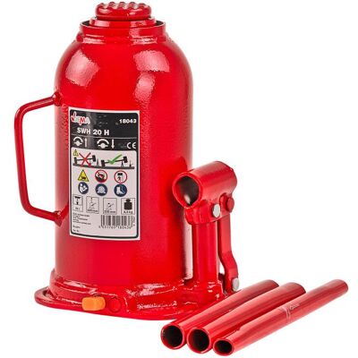 Dema Cric bouteille hydraulique 20 T hauteur maxi 457 mm - Publicité Dema Cric bouteille hydraulique 20 T hauteur maxi 457 mm - Publicité
