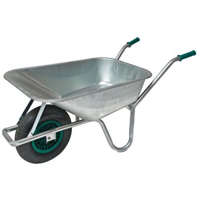 Dema Brouette professionnelle 85 L galvanisée pneu Ø 380 mm - Publicité Dema Brouette professionnelle 85 L galvanisée pneu Ø 380 mm - Publicité