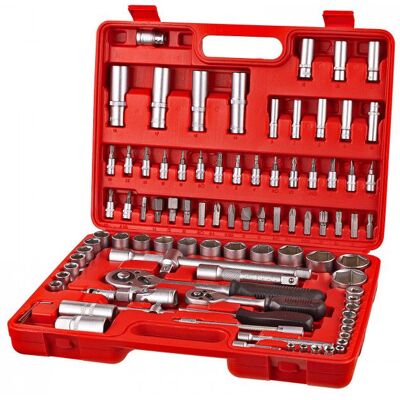 Dema Coffret clé à douilles 1/2" - 94 pièces - Publicité Dema Coffret clé à douilles 1/2" - 94 pièces - Publicité