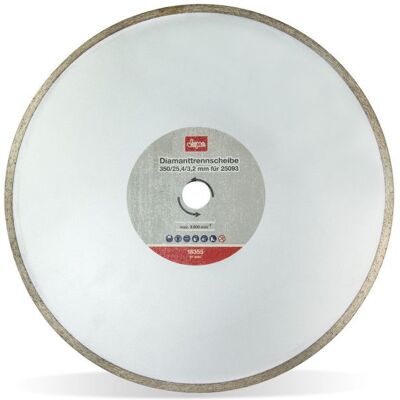 Dema Disque diamant Ø 350 mm - axe 25,4 mm - pour D25093 et D25094 - Publicité Dema Disque diamant Ø 350 mm - axe 25,4 mm - pour D25093 et D25094 - Publicité
