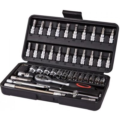 Dema - Douilles 1/4" avec cliquets - Chrome Vanadium - Socket set - Publicité Dema - Douilles 1/4" avec cliquets - Chrome Vanadium - Socket set - Publicité