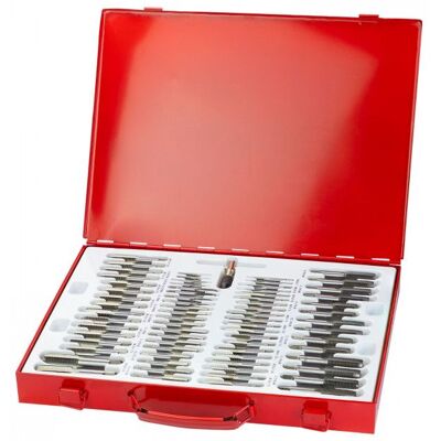 Dema Tarauds et filières 110 pièces en coffret - Publicité Dema Tarauds et filières 110 pièces en coffret - Publicité