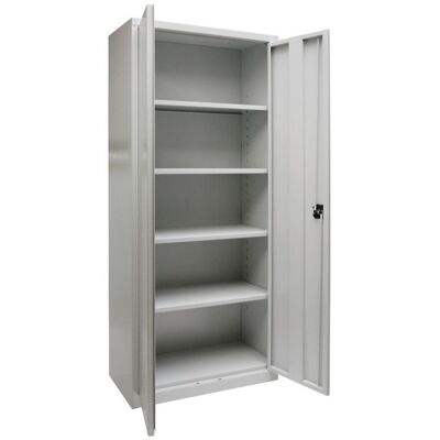 Dema Armoire pour classeurs grise thermolaquée 78 x 38 x 192 cm 4 étagères - Publicité Dema Armoire pour classeurs grise thermolaquée 78 x 38 x 192 cm 4 étagères - Publicité