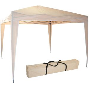 Dema Tonnelle / Pavillon pliable en aluminium beige 300 x 300 x 260 cm