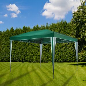 Dema Tonnelle / Pavillon pliable en aluminium vert 300 x 300 x 255 cm