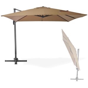 Dema Parasol déporté Verona - 3 x 3 m - Kaki