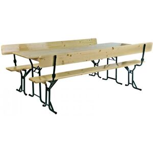 Dema Table et bancs de brasserie - Ensemble de jardin 3 pces 220 x 60 cm