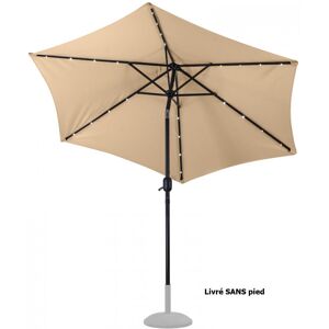 Dema Parasol alu avec éclairage LED solaire - 2,7 m - Beige