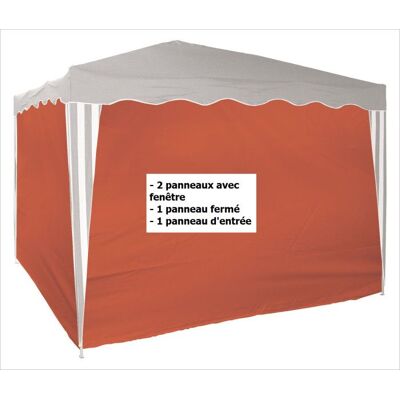 Dema Set de bâches pour tonnelle / pavillon Couleur terracotta D14217 - Publicité Dema Set de bâches pour tonnelle / pavillon Couleur terracotta D14217 - Publicité