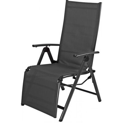 Dema Chaise longue "Corona" en aluminium Noir - Publicité Dema Chaise longue "Corona" en aluminium Noir - Publicité