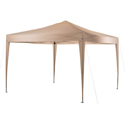 Dema Tonnelle / Pavillon pliable en métal beige 300 x 300 x 260 cm - Publicité Dema Tonnelle / Pavillon pliable en métal beige 300 x 300 x 260 cm - Publicité