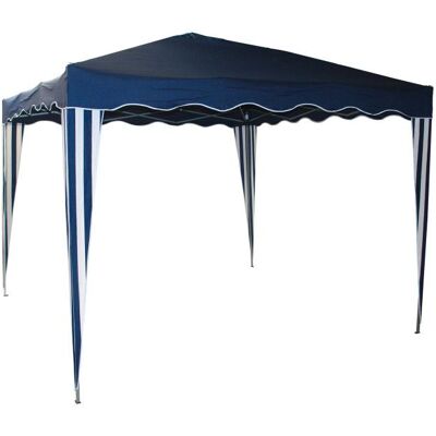 Dema Tonnelle / Pavillon pliable en métal bleu 300 x 300 x 260 cm - Publicité Dema Tonnelle / Pavillon pliable en métal bleu 300 x 300 x 260 cm - Publicité