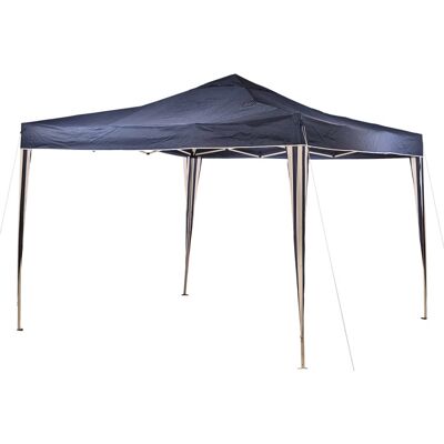 Dema Tonnelle / Pavillon pliable en métal bleu 300 x 300 x 260 cm - Publicité Dema Tonnelle / Pavillon pliable en métal bleu 300 x 300 x 260 cm - Publicité
