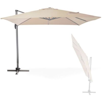 Dema Parasol déporté Verona - 3 x 3 m - Ecru - Publicité Dema Parasol déporté Verona - 3 x 3 m - Ecru - Publicité
