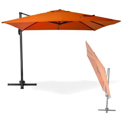Dema Parasol déporté Verona - 3 x 3 m - Terracotta - Publicité Dema Parasol déporté Verona - 3 x 3 m - Terracotta - Publicité