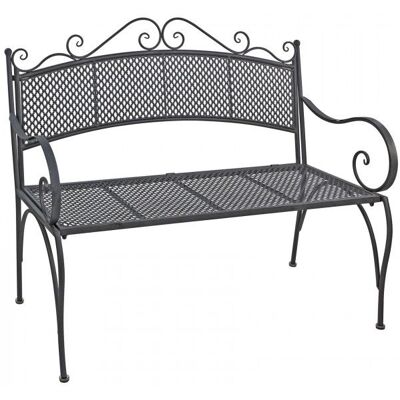 banc de jardin Provence de Mica Decorations - Métal gris - 107,5cm - Publicité banc de jardin Provence de Mica Decorations - Métal gris - 107,5cm - Publicité