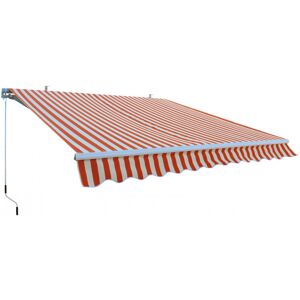 Dema Store banne alu - Marquise extérieure orange - auvent 3 x 2,5 m