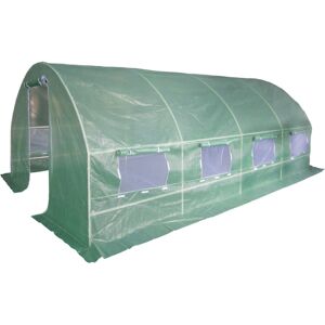 Dema Serre jardin tunnel 18 m² 6x3x1,9 m effet de serre tube acier 25 mm