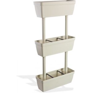 Dema Jardin vertical rigide - 3 jardinières - Blanc crème