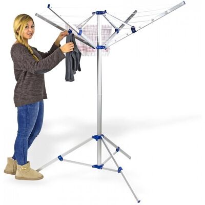 Dema Etendoir à linge parapluie - 16 mètres - Publicité Dema Etendoir à linge parapluie - 16 mètres - Publicité