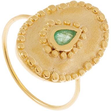 Jollia Bague émeraude antique (plaqué or) - Louise Hendricks Jollia Bague émeraude antique (plaqué or) - Louise Hendricks