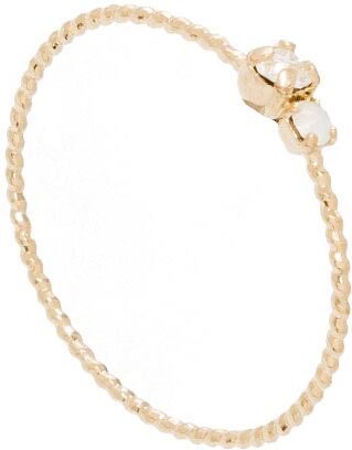 Jollia Bague fine double strass (cristal/opaline) - BDM Studio Jollia Bague fine double strass (cristal/opaline) - BDM Studio