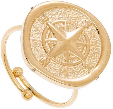 Jollia Bague ronde rose des vents (doré) - Siloé Jollia Bague ronde rose des vents (doré) - Siloé