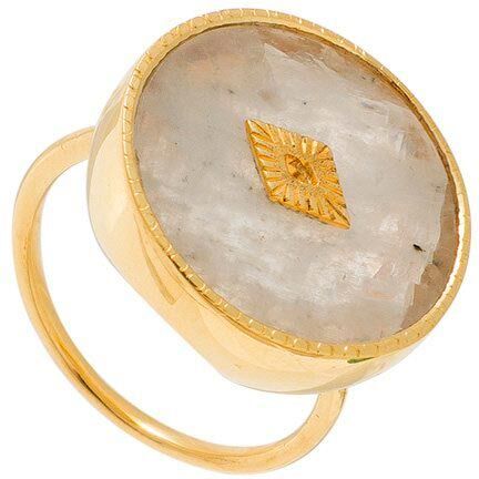 Jollia Bague pierre ronde (pierre de lune) - Be Maad Jollia Bague pierre ronde (pierre de lune) - Be Maad