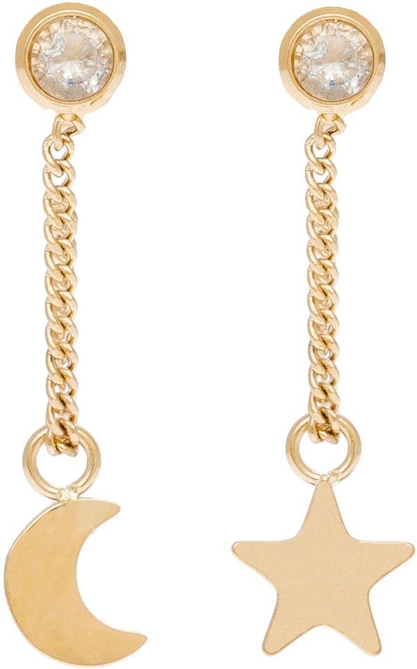 Jollia Boucles asymétriques lune et étoile (doré) - Zag Bijoux Jollia Boucles asymétriques lune et étoile (doré) - Zag Bijoux