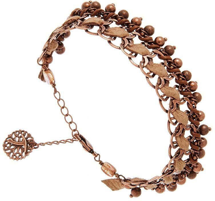 Jollia Bracelet Folk (cuivre/taupe) - Tungstene Jollia Bracelet Folk (cuivre/taupe) - Tungstene