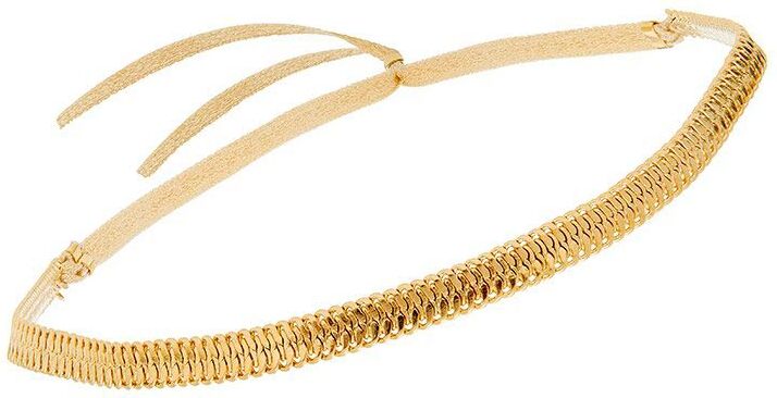 Jollia Headband Glitter Maille anglaise (doré beige) - Les Dissonances Jollia Headband Glitter Maille anglaise (doré beige) - Les Dissonances